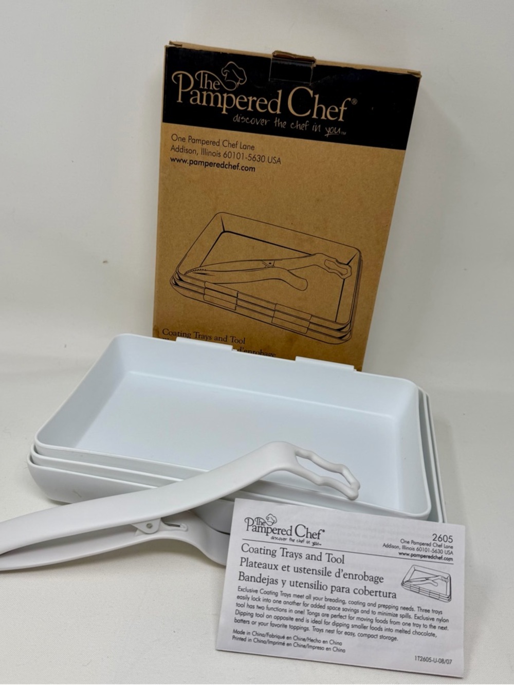 NEW PAMPERED CHEF COATING TRAYS - Picture 10 of 10
